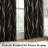 100% Blackout Thermal Insulated Curtains - Wave Line with Dots Gold Print, Grommet Top, 2 Panels-73219870-73219865