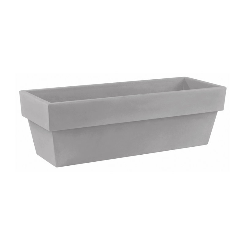 Conic Resin Planter Box, Steel, 6.75" H x 23.5" W x 7.75" D