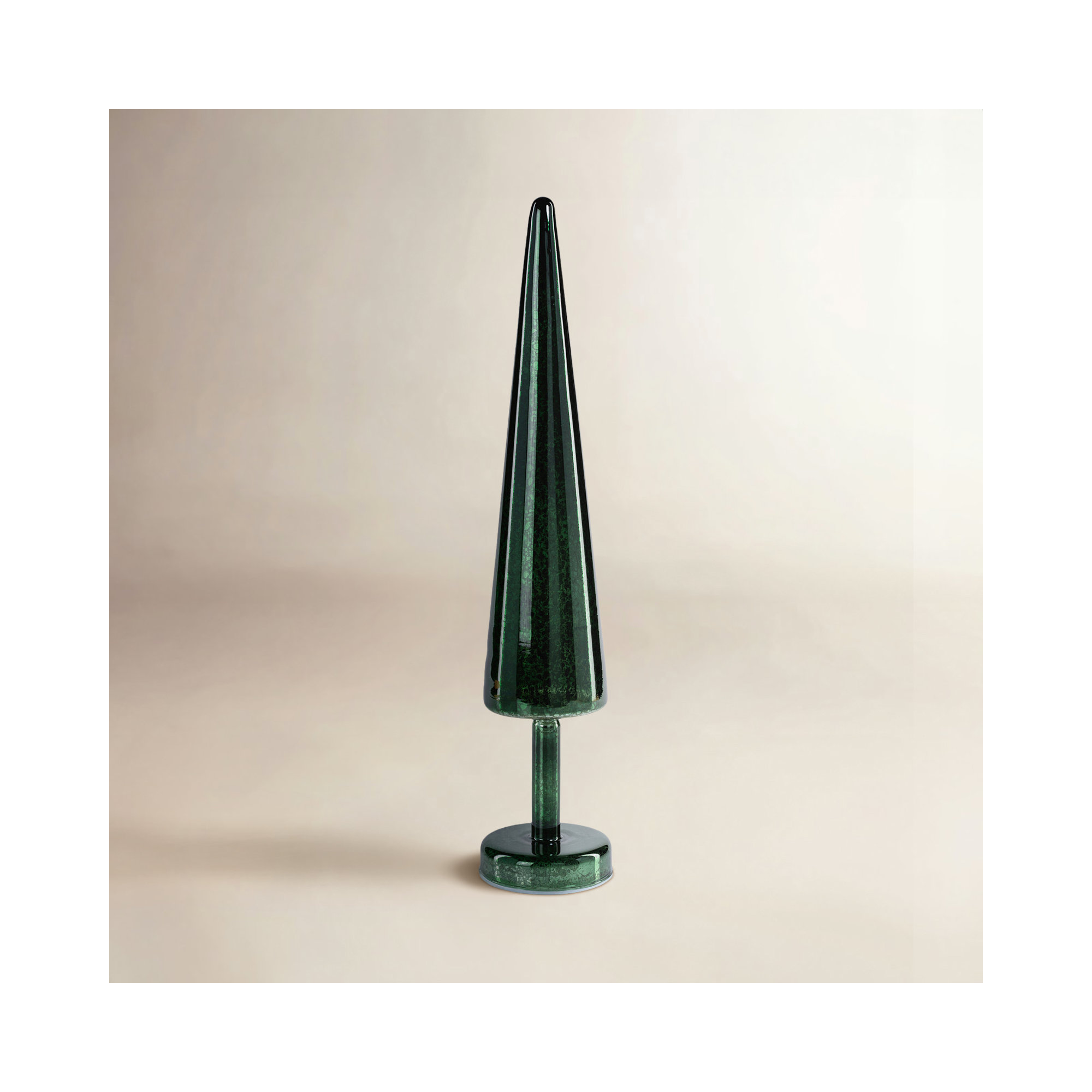 Sparkle Cone LED Trees, Set of 2, 18" H x 3.5" W x 3.5" D, Green