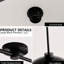 Luminaire suspendu industriel noir de 41 po - Plafonnier réglable avec finition mate pour la salle à manger, la cuisine, le salon, la chambre double, le déversement