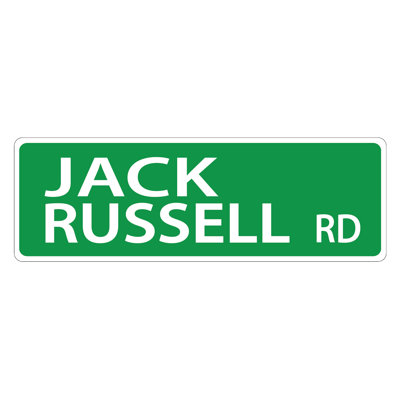 Plaque de rue suspendue Jack Russell