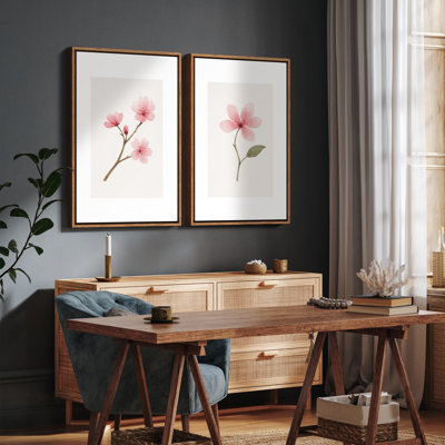 Art mural encadré, rétro, antique, classique pour chambre à coucher - 16 po x 24 po x 2 panneaux