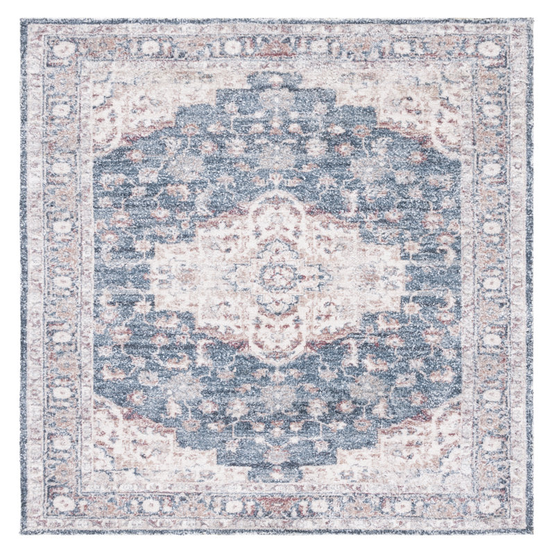 Buckleyjr Hand Tufted Performance Oriental Rug, Square 6'