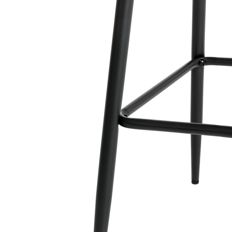 Upholstered Counter Stool with Metal Frame