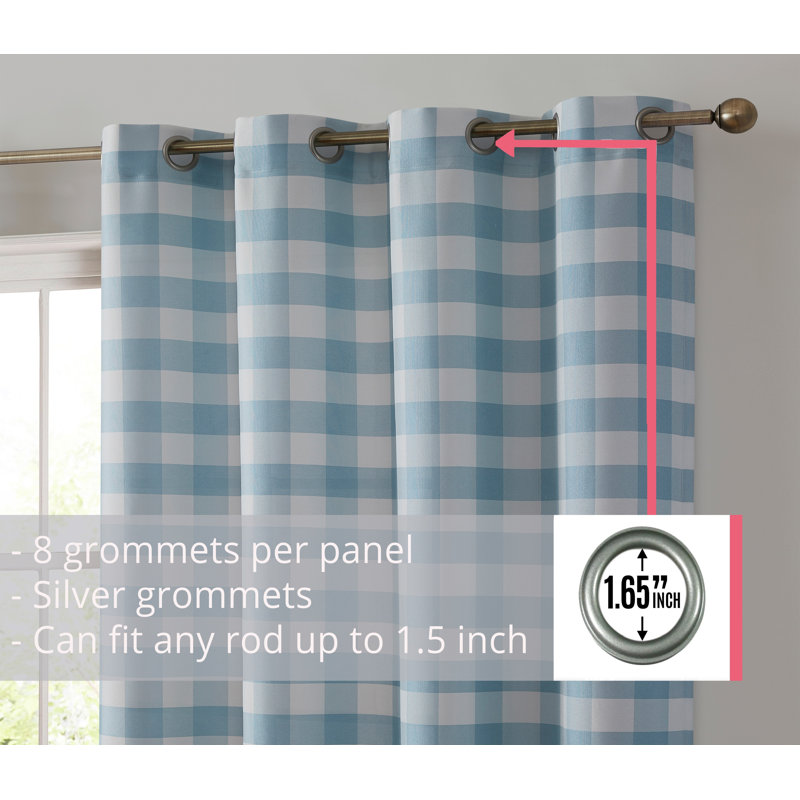 Belmoor Curtain Pair, 52" W x 96" L, Farmhouse Blue