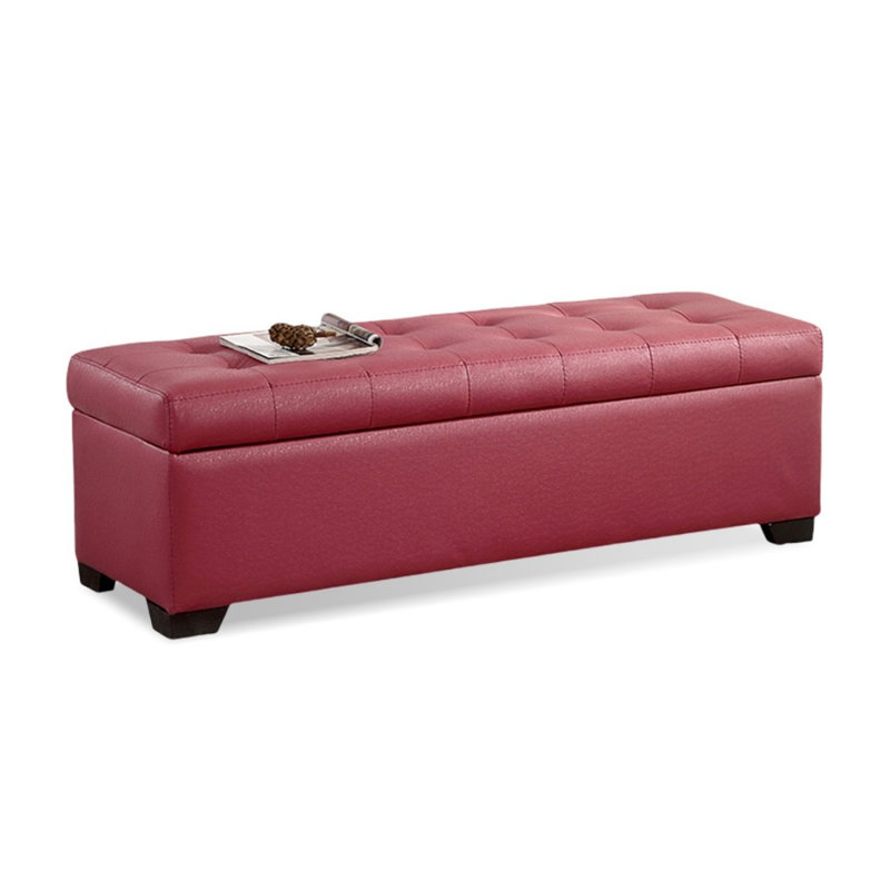 Banc rembourré rose foncé, Rose profond
