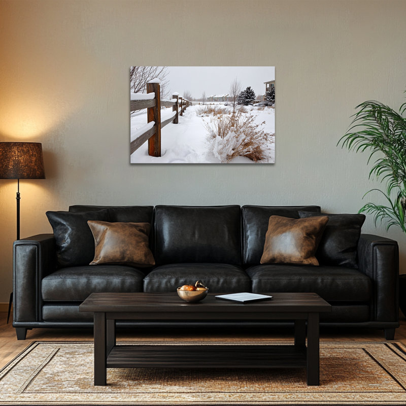 Paysage d'hiver, art mural sur toile, scène de neige hivernale, photos murales pour salon, H 18 po x l 24 po