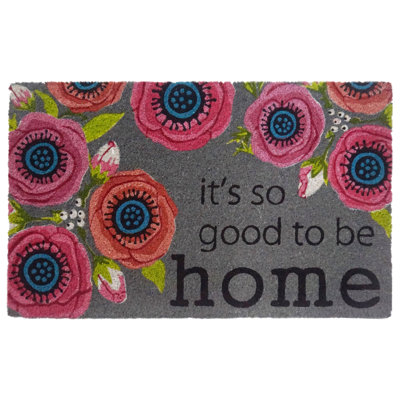Billett Non-Slip Floral Outdoor Doormat