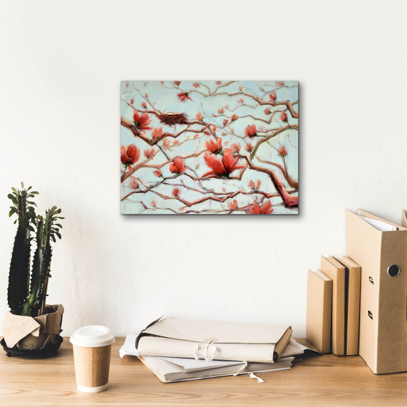 «Poss possibilités in Full Bloom» par Holly Van Hart, art mural sur toile, H 12 po x l 16 po x P 0,75 po