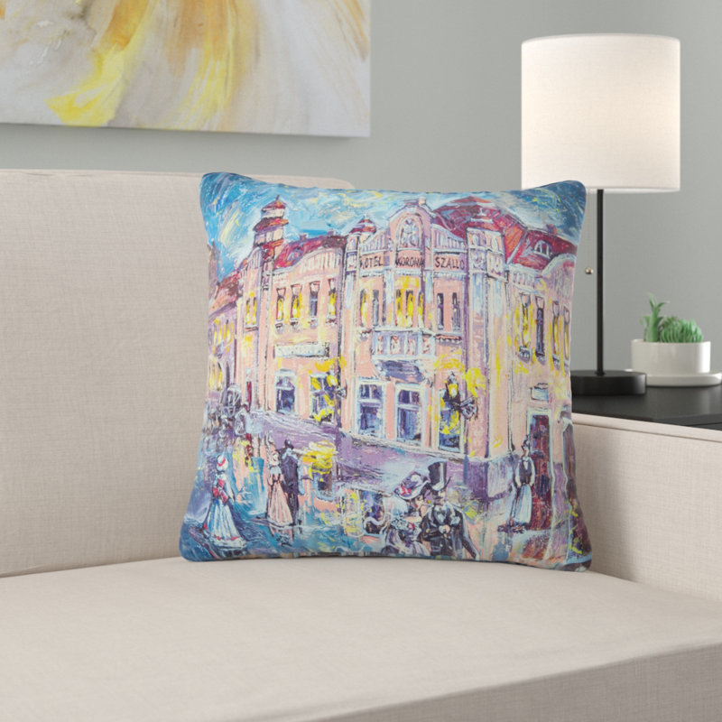 Coussin City City Night, 16 po x 1 po, Carré