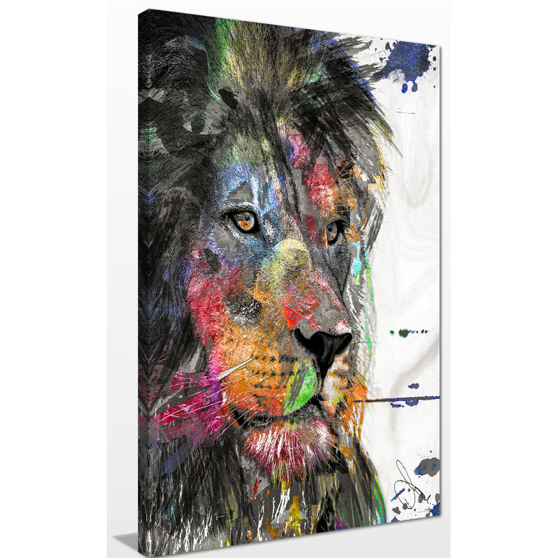 « leo », reproduction sur toile, H 40 po x l 24 po x P 1,5 po, Toile tendue