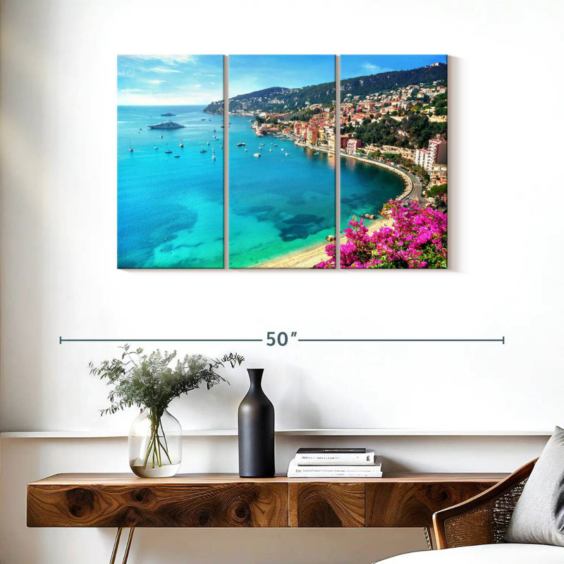 Plage côtière Gillard Villefranche-Sur-Mer, H 24 po x l 38 po