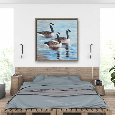 Bernache du Canada dans l'eau - Faune encadrée, décoration sur toile