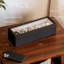 Solid Espresso Wood Watch Box Organizer With Glass Display Top