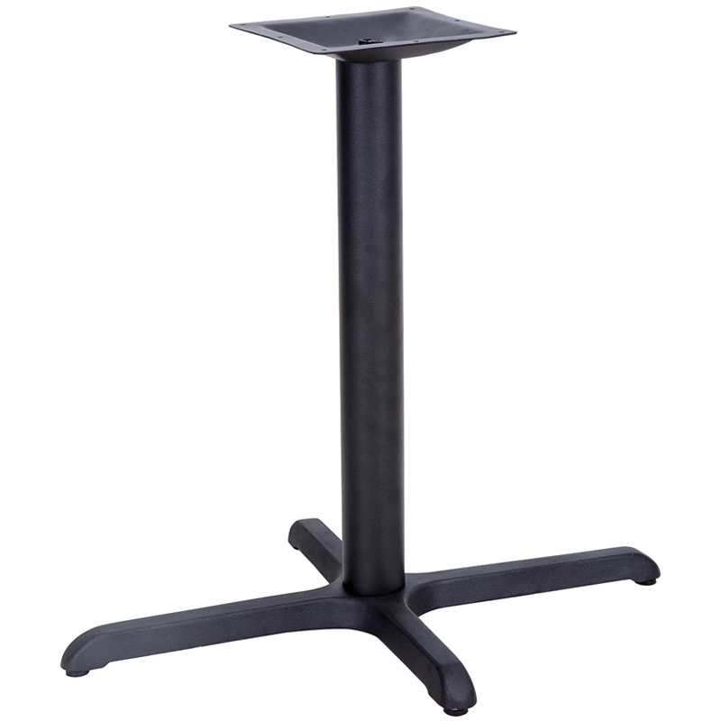 Black Cast Iron Cross Style Dining Table Base