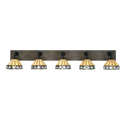 Barre d'éclairage de salle de bain 5 lumières Oxbridge