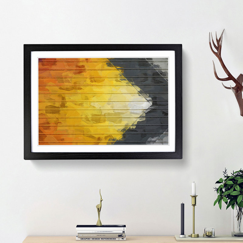 Follow Me in Abstract - Picture Frame Graphic Art Print, 27cm H x 36cm W x 2cm D, Black Framed
