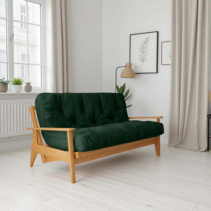 Matelas en mousse pour canapé-lit Futon de Lipson - , certifié CertiPUR-US, sans cadre, Grand, Vert, 12"