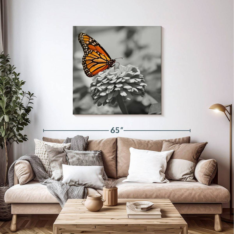 Brampt Amber Toned Butterfly, 39" H x 39" W