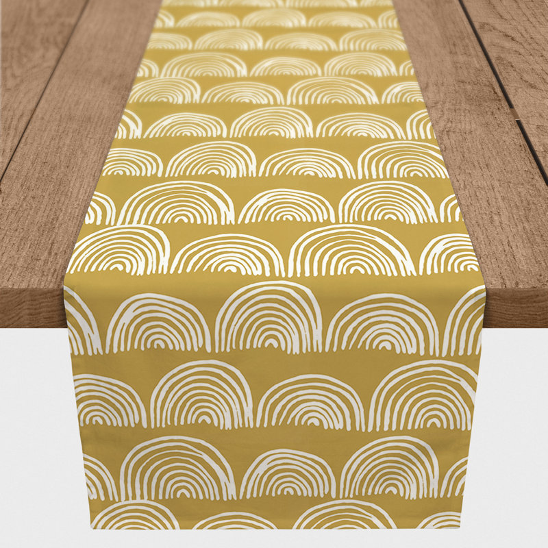 Anavey Rectangle Polyester Table Runner, 72" x 16", Yellow