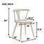 Ensemble de 2 pièces pour chaise de salle à manger rustique moderne de style campagnard au design rétro, facile à assembler-125536959