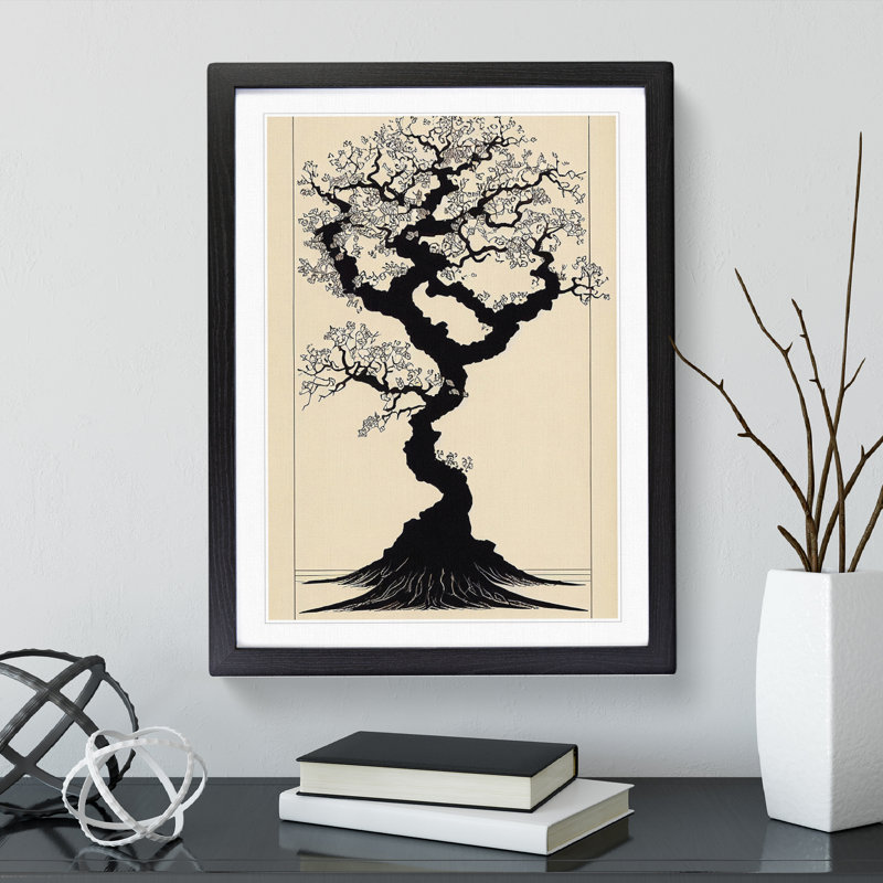 XV1022-4607X The Solo Tree No.1 - Single Picture Frame Print, 64cm H x 46cm W x 2cm D, Black