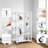 4 Tier Folding Shelf on Wheels (White)