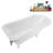62" Streamline Clawfoot Tub,Tray,Drain, Clawfeet-101628987-102218225