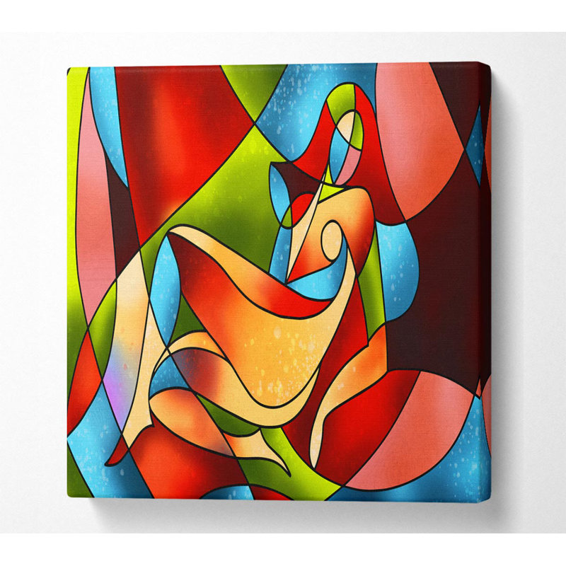 Stained Glass Abstract - Wrapped Canvas Print, 50.8cm H x 50.8cm W x 10cm D