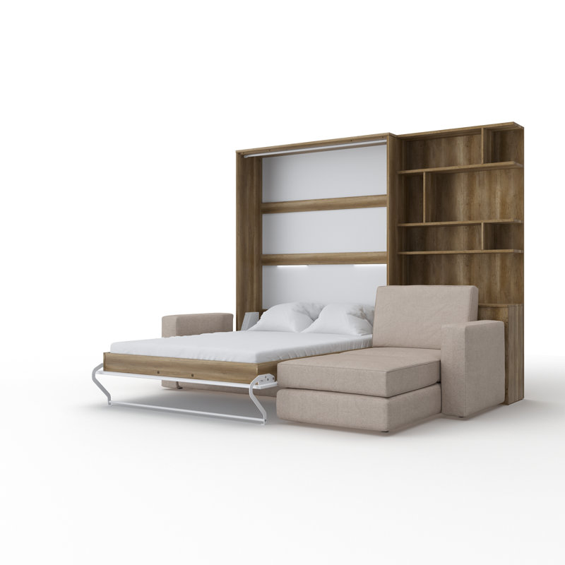 Ayvri Upholstered EU Double - 140 X 200 Cm Bed, White/Brown