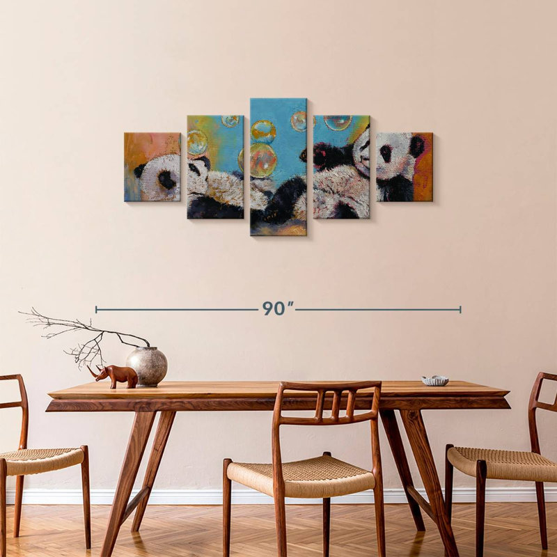 Panda Bubbles, 34" H x 74" W