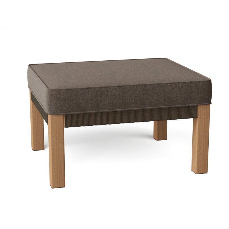 Hudson Outdoor Ottoman, Hudson Charcoal Lace, Ash