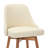 26" Modern Performance Vegan Leather Swivel Counter Height Bar Stool with Walnut Wood Base & Chrome Metal Footrest, Ivory/Walnut – Jacqueline by Pipp & Liv (Single)-2122093642-2122093640