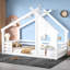 Charmant lit simple en forme de maison avec fenêtre et petite tablette, fabrication en bois massif, aucun sommier requis-1954058828-1954058831