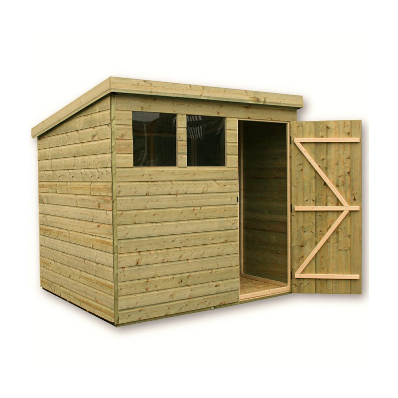 Shiplap Pent Wooden Shed, 8ft. W x 7ft. D