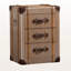 Armoire 3 tiroirs Fiona en bronze mat rétro