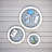 Blue Memory Board Wall Decor 3 - Piece , Circle Shape, Solid Wood Frame, Ideal For Living Room Display Ideas Of Pieces, Modern Style Upgrade