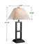 Lampe de table en métal Sidak