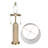 Travertine Elegance Table Lamp - Soft Gold