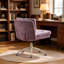 Fauteuil de bureau plus large avec siège de meuble-lavabo pivotant réglable en simili alpaca moelleux pour chambre de bureau à domicile (violet)-1199433632-1199433635