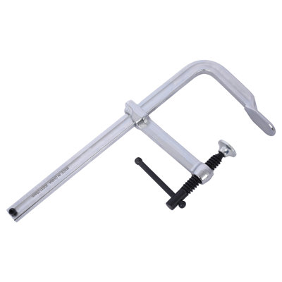 Drop Forged Steel F-Clamp, Silver Finish, Heavy Duty Bar Clamp for Woodworking and Metalworking