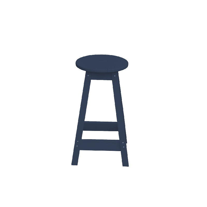  Tabouret de comptoir rond en poly, bleu Patriot, Bleu patriote
