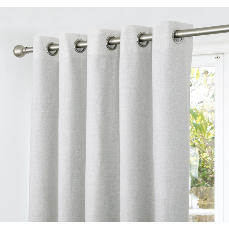 Altynai Blackout Curtain Pair, 165 W x 183 D cm, Natural