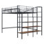 Lit mezzanine en métal avec tablette supérieure et échelle de rangement latérale Orenda-707839926-707839927