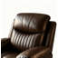 Fauteuil inclinable manuel entièrement assemblé de 101,6 cm de large en similicuir, dossier et accoudoirs rembourrés.-1014618834