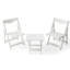 Chaise pliante blanche Hips et table pour l'intérieur et l'extérieur, 2 chaises, espaces charmants