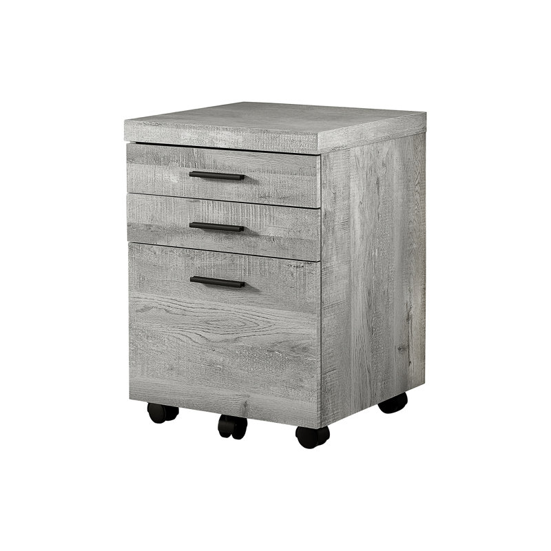 Classeur, mobile à roulettes, tiroirs de rangement, support pour imprimante, bureau, bureau, stratifié gris, contemporain, moderne
