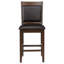 Chaise de comptoir rembourrée en noyer Dewey (ensemble de 2)