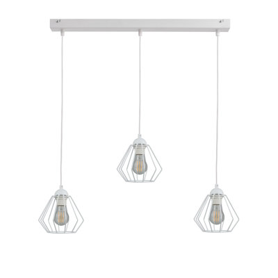 Gazon 3 - Light White Caged Pendant