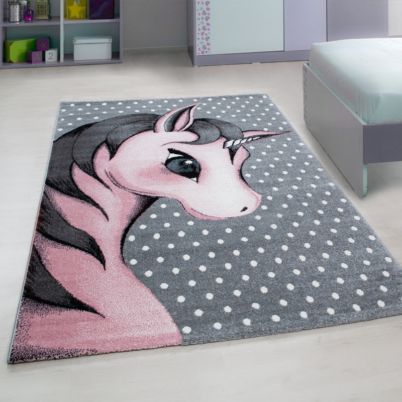 Kids Unicorn Area Rug, Rectangular 140 x 200cm